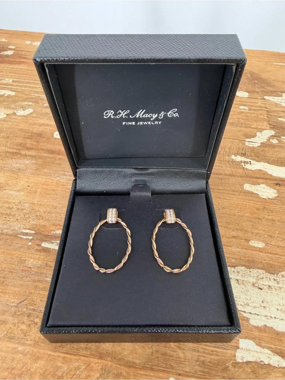 Gold Twisted Hoop Earrings